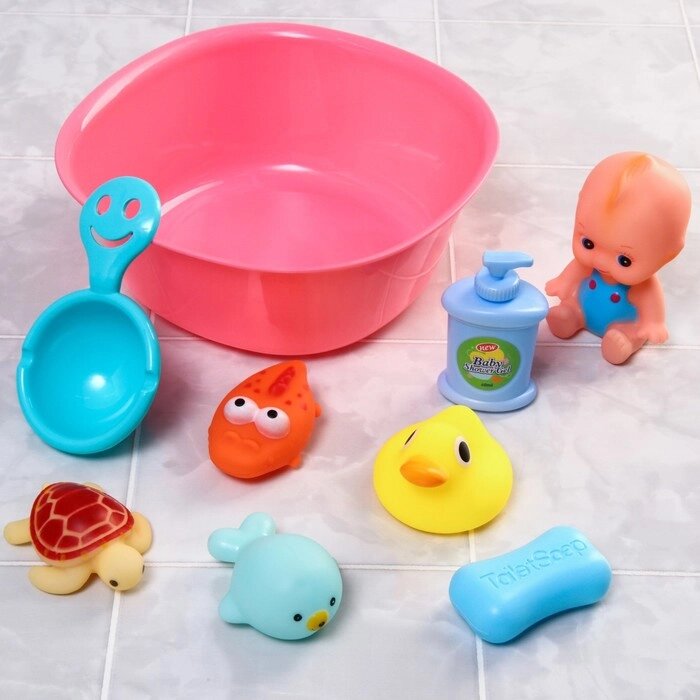 Набор игрушек для игры в ванне "Игры малыша" от компании Интернет-гипермаркет «MALL24» - фото 1