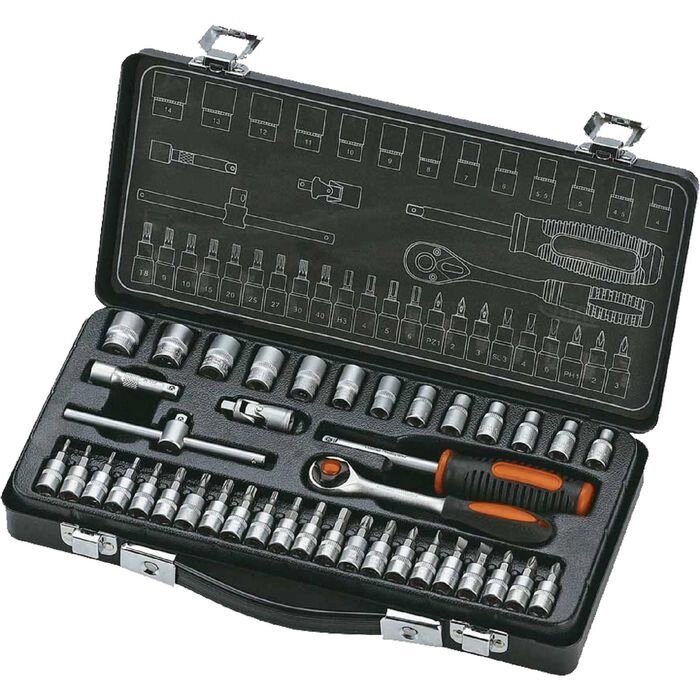 Набор инструментов "Кратон" TS-13, 1/4", головки 4-14 мм, 40 предметов от компании Интернет-гипермаркет «MALL24» - фото 1
