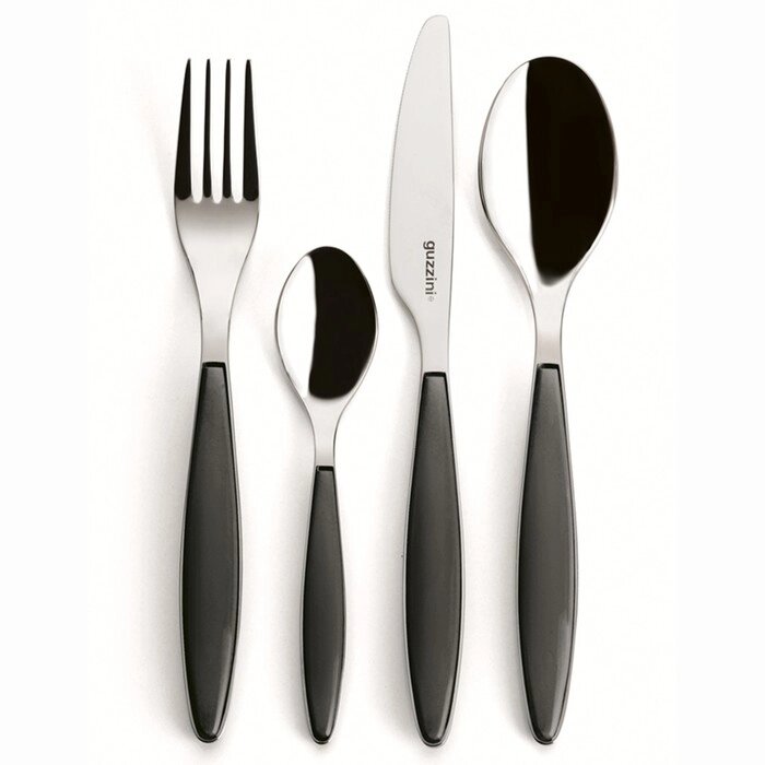 Набор из 24 столовых приборов cutlery feeling, серые от компании Интернет-гипермаркет «MALL24» - фото 1