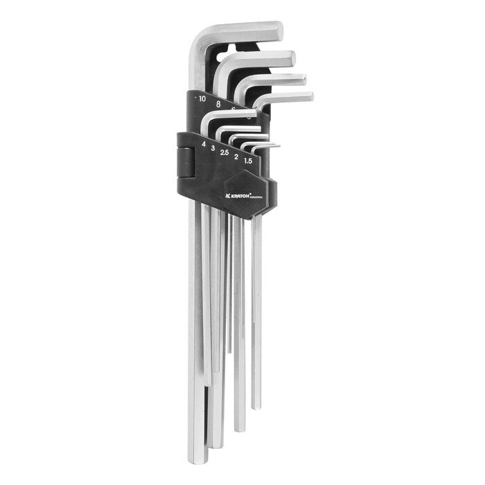 Набор ключей шестигранных "Кратон" 2 19 02 003, 1.5-10 мм, 9 шт от компании Интернет-гипермаркет «MALL24» - фото 1