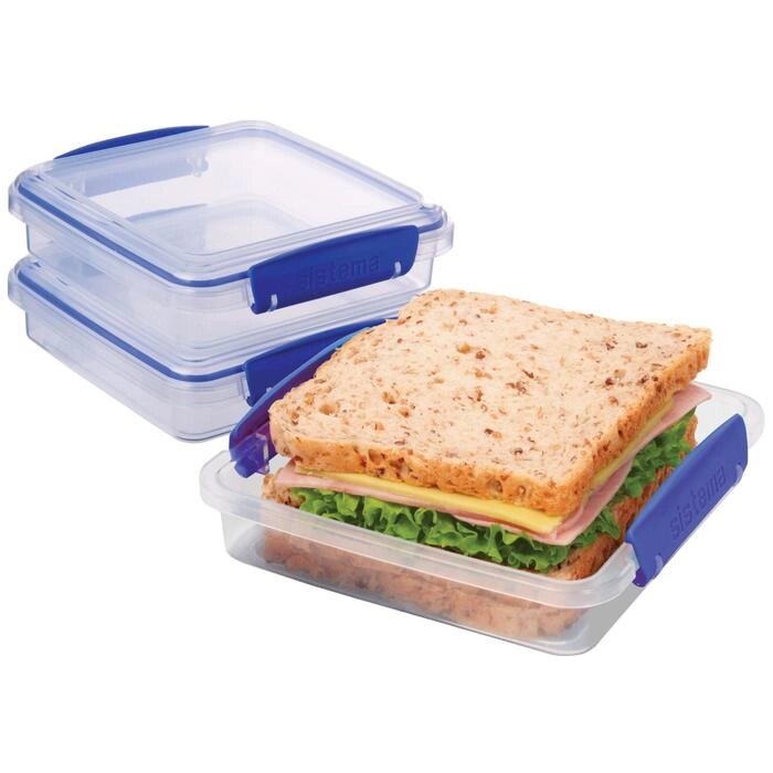 Набор контейнеров для сэндвичей, 450 мл, 3 предмета от компании Интернет-гипермаркет «MALL24» - фото 1