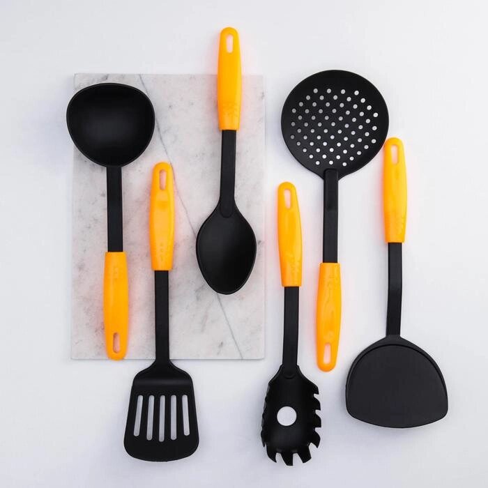 Набор кухонных принадлежностей Доляна "Оранж", 6 предметов от компании Интернет-гипермаркет «MALL24» - фото 1