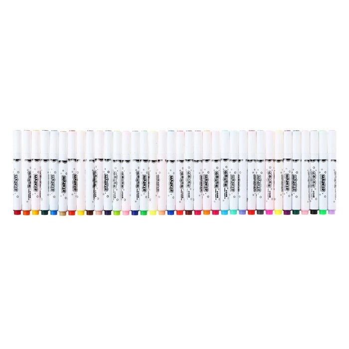 Набор маркеров, 36 цветов, кистеобразный наконечник, в пластиковой коробке от компании Интернет-гипермаркет «MALL24» - фото 1