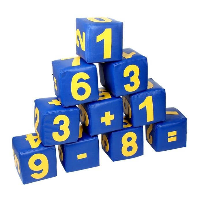 Набор мягких кубиков "Цифры", 10 шт., МИКС от компании Интернет-гипермаркет «MALL24» - фото 1