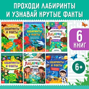 Набор обучающих книг "Лабиринты и факты", 6 шт.