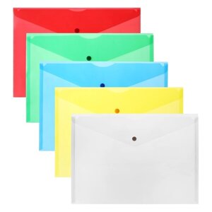 Набор папок- конвертов А4, 180 мкм, Calligrata, полупрозрачные, 10 штук, микс