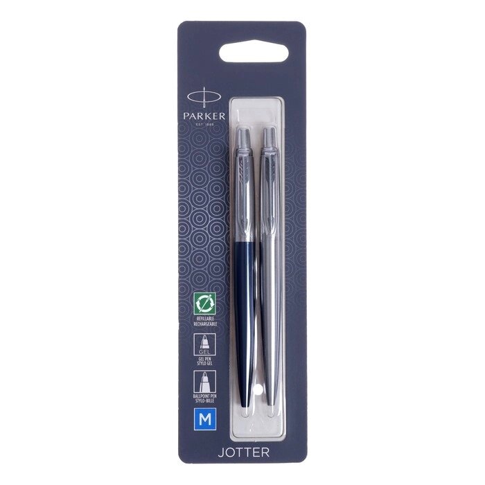 Набор Parker JOTTER CORE VALUE PACK: шар ручка син/корп+гел серебр/корп, 1.0мм, блистер от компании Интернет-гипермаркет «MALL24» - фото 1