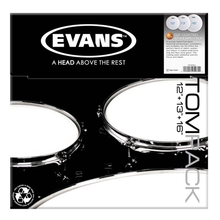 Набор пластика Evans ETP-G2CTD-S G2 Coated Standard для том барабана, 12"/13"/16" от компании Интернет-гипермаркет «MALL24» - фото 1