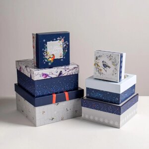 Набор подарочных коробок 6 в 1 "Новогодний", 10 10 6 - 20 20 11 см