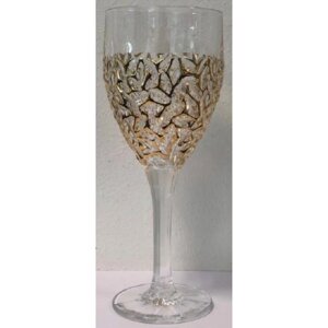 Набор рюмок для вина Nicolette, декор золотой мрамор, 6 шт., 270 мл