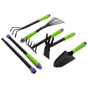 Набор садового инструмента, пластиковые рукоятки, 7 предметов, CONNECT