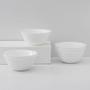 Набор салатников Luminarc Trianon, d=18 см, стеклокерамика, 6 шт, цвет белый