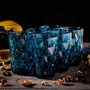 Набор стаканов Magistro "Круиз", 350 мл, 6 шт, цвет синий
