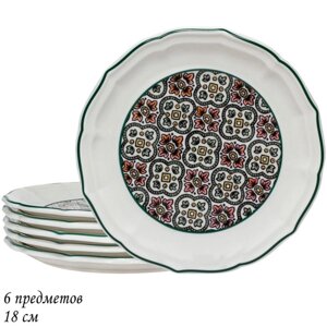 Набор тарелок Lenardi "Дария", 6 предметов, 18 см