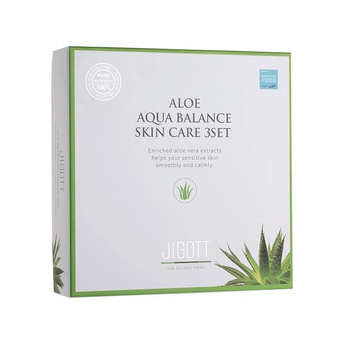 Набор уходовый с алоэ JIGOTT ALOE AQUA BALANCE SKIN CARE 3SET от компании Интернет-гипермаркет «MALL24» - фото 1