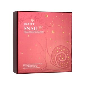 Набор уходовый с улиткой jigott SNAIL essence moisture SKIN CARE 3SET