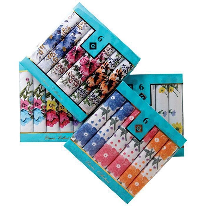 Набор женских носовых платков в коробке ЭТНИКА, 30х30, 6 шт, цвет МИКС от компании Интернет-гипермаркет «MALL24» - фото 1