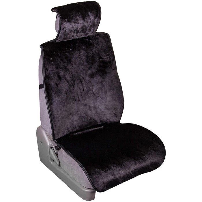 Накидка на сиденье Skyway ARCTIC, искусственный мех, черный, 2 предмета от компании Интернет-гипермаркет «MALL24» - фото 1