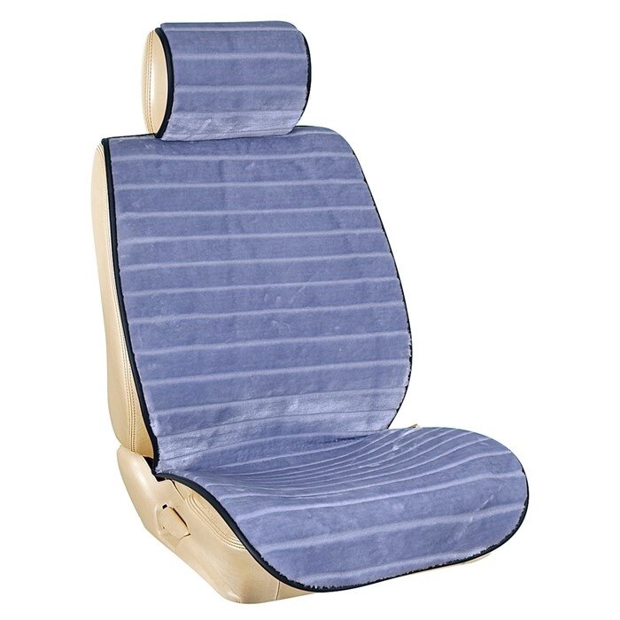 Накидка на сиденье Skyway ARCTIC, искусственный мех, серый, 5 предметов от компании Интернет-гипермаркет «MALL24» - фото 1