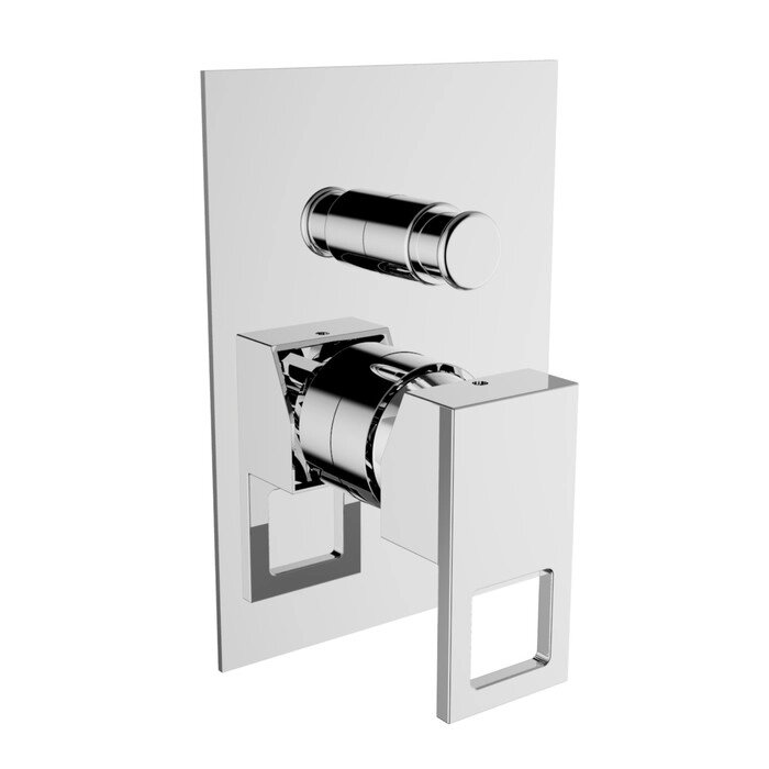 Накладная декоративная панель для душа Zipponi GLAM TWO, с рычагом и дивертором, цвет хром от компании Интернет-гипермаркет «MALL24» - фото 1