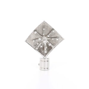 Наконечник "Бриллиантовая роса", 2 шт, d=16 мм, цвет серебро глянец