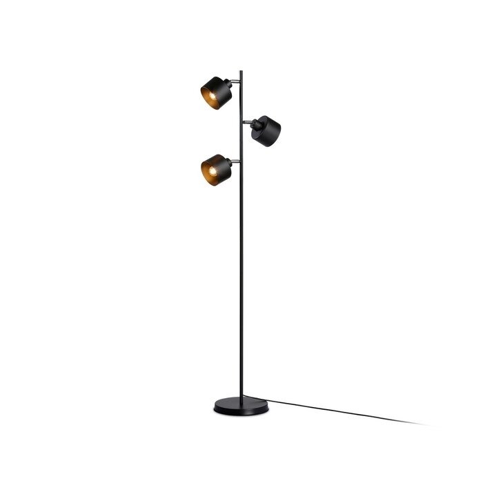 Напольный светильник со сменной лампой в стиле лофт TR8155, E27х3, 40Вт, 370х370х1530 мм, цвет чёрный от компании Интернет-гипермаркет «MALL24» - фото 1