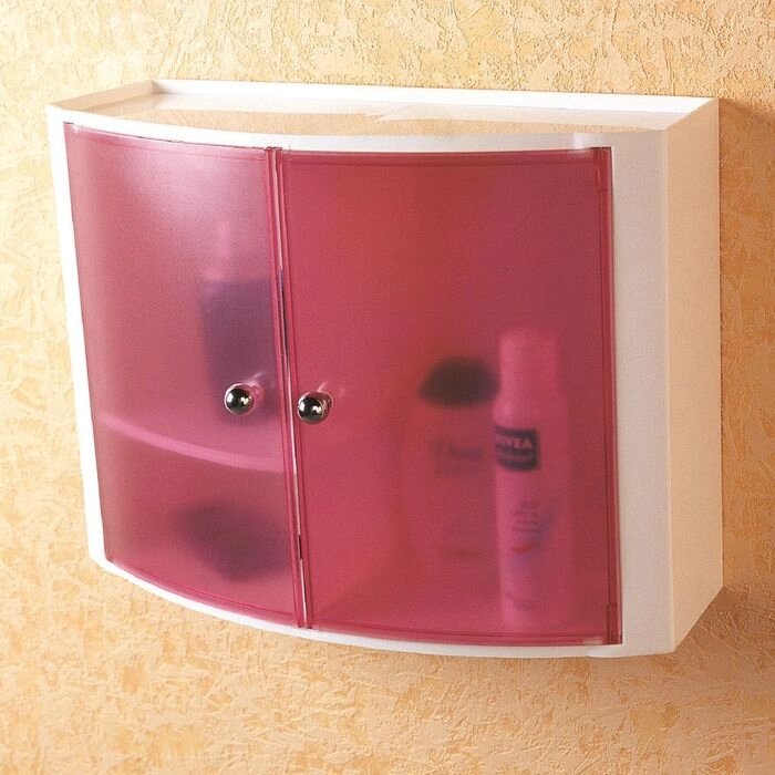 Настенный шкаф, цвет розовый от компании Интернет-гипермаркет «MALL24» - фото 1