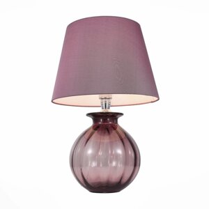 Настольная лампа CALMA, 60Вт E27, цвет хром, пурпурный