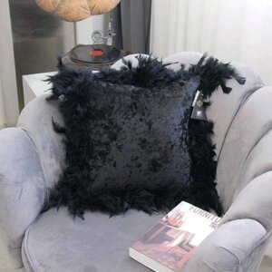 Наволочка декоративная "Бурлеск", размер 40 40 см, чёрный