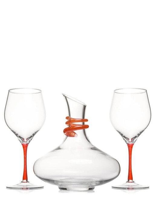 НЕМАН   Набор для вина стеклянный: декантер 1,3 л 1 шт + бокалы 500 мл 2 шт от компании Интернет-гипермаркет «MALL24» - фото 1