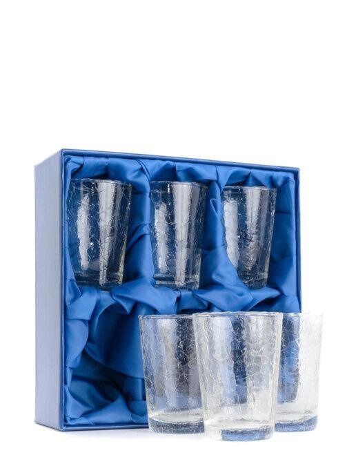 НЕМАН   Стаканы для напитков стеклянные "Кракле" 250 мл 6 шт от компании Интернет-гипермаркет «MALL24» - фото 1