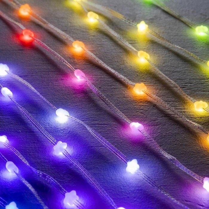 Нить ROSA SMART с насадками "Звезда", 5 м. Н. С. 50 LED, USB, приложение, RGB от компании Интернет-гипермаркет «MALL24» - фото 1