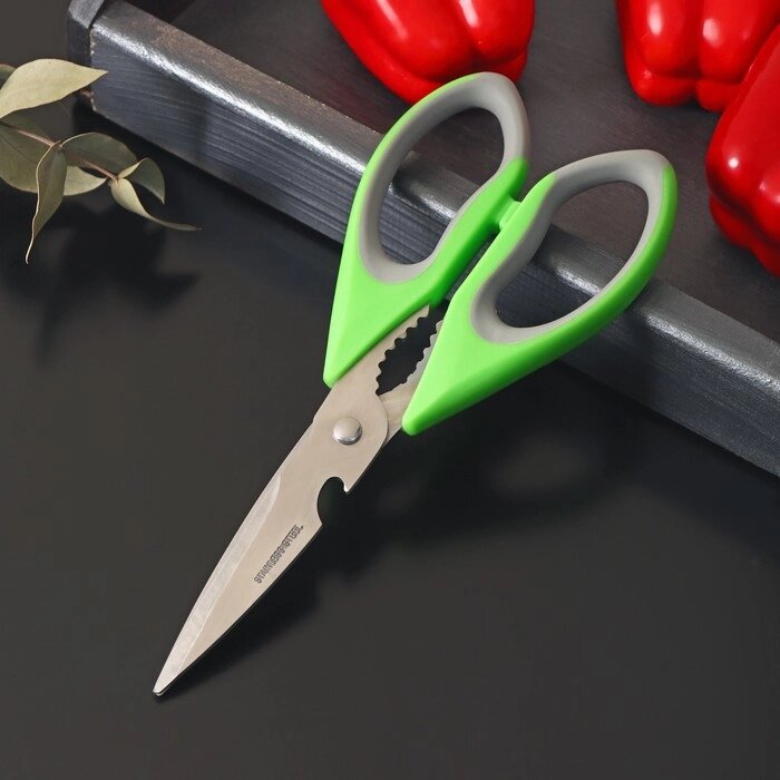 Ножницы кухонные Доляна "Гари", 22 см, цвет МИКС от компании Интернет-гипермаркет «MALL24» - фото 1