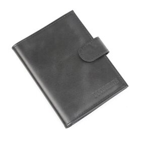Обложка для автодокументов и паспорт н/к, кнопка, карманов 5, цвет черный пулап ВП1032