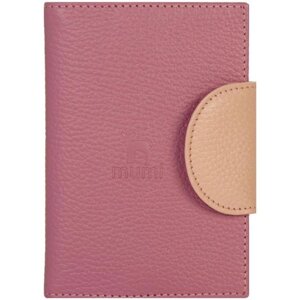 Обложка для паспорта н/к, кнопка, цвет розовый