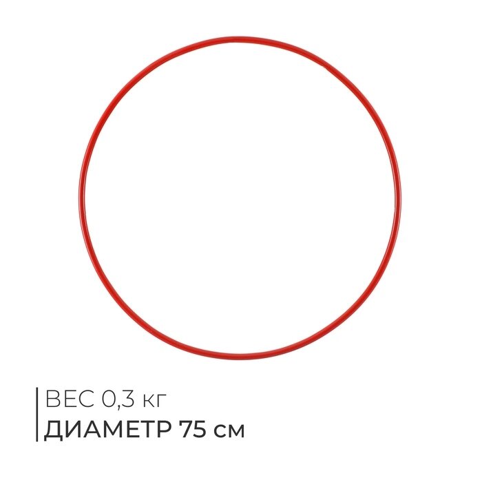 Обруч алюминиевый гимн. d 750 мм, 300 г, цвета микс от компании Интернет-гипермаркет «MALL24» - фото 1