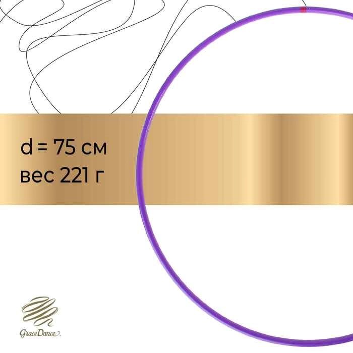 Обруч профессиональный для художественной гимнастики, дуга 18 мм, d=75 см, цвет фиолетовый от компании Интернет-гипермаркет «MALL24» - фото 1