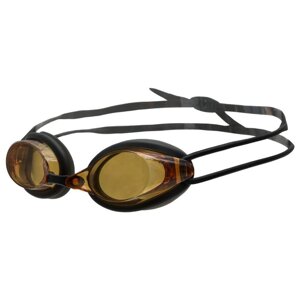 Очки для плавания Atemi R102, стартовые, силикон, цвет чёрный, янтарь
