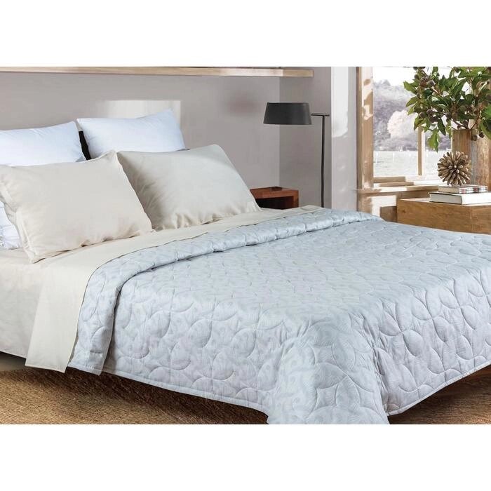 Одеяло-покрывало Organic Cotton 150х220 см, цвет серо-голубой от компании Интернет-гипермаркет «MALL24» - фото 1