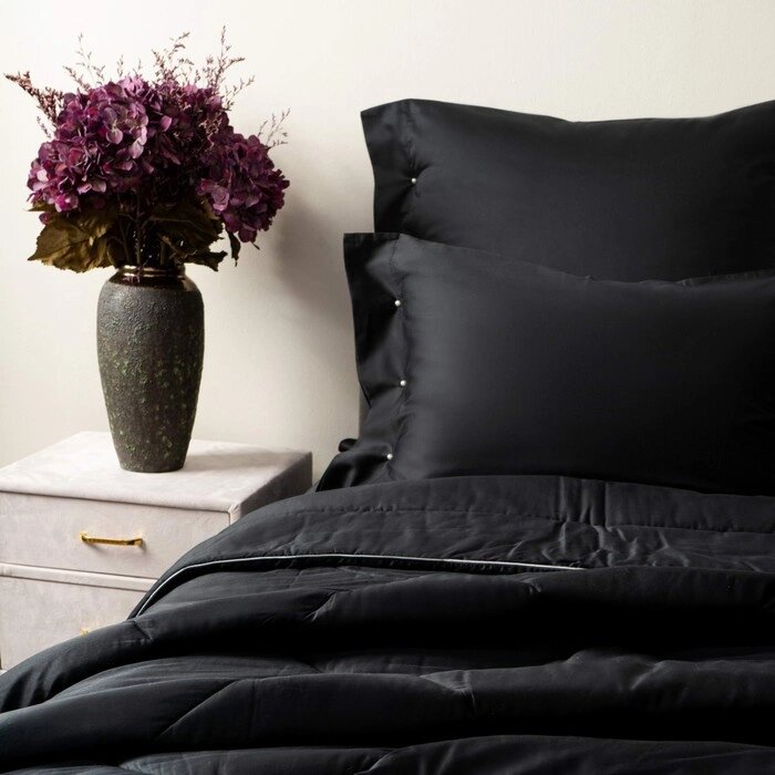 Одеяло, размер 160х220 см, цвет чёрный от компании Интернет-гипермаркет «MALL24» - фото 1