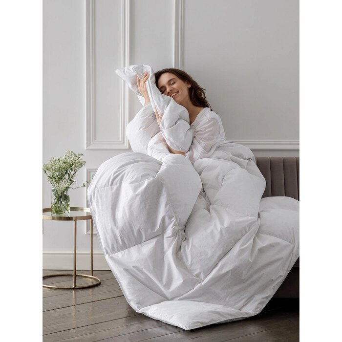 Одеяло сверхлёгкое пуховое Charlotte, размер 200х220 см, цвет серый от компании Интернет-гипермаркет «MALL24» - фото 1