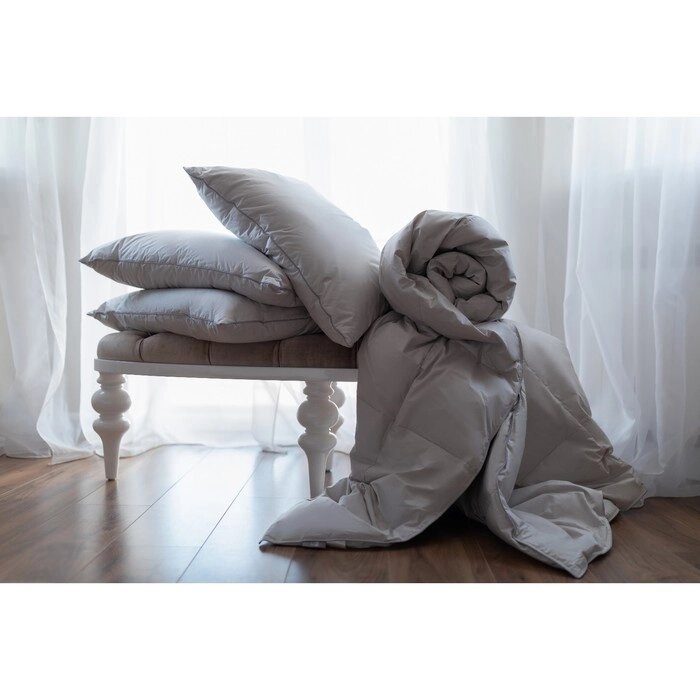 Одеяло сверхлёгкое пуховое Masuria, размер 172х205 см, цвет серый от компании Интернет-гипермаркет «MALL24» - фото 1