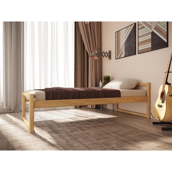 Односпальная кровать "Онтарио", 70  160 см, массив сосны, без покрытия от компании Интернет-гипермаркет «MALL24» - фото 1