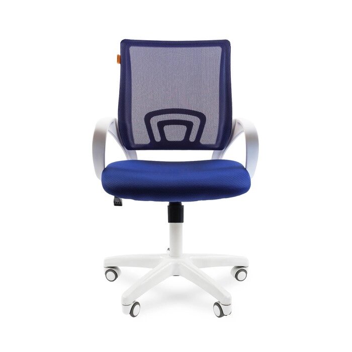 Офисное кресло Chairman 696, белый пластик, синий от компании Интернет-гипермаркет «MALL24» - фото 1