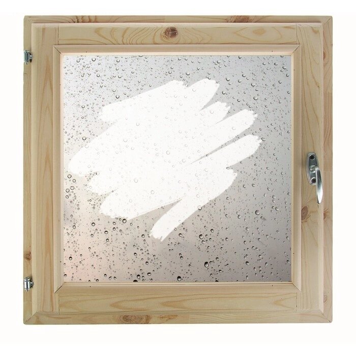 Окно 100х100 см, "Капли на стекле", однокамерный стеклопакет, уплотнитель, хвоя от компании Интернет-гипермаркет «MALL24» - фото 1