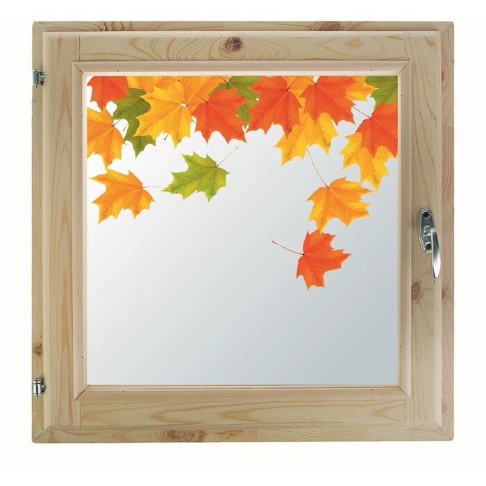 Окно 100х100 см, "Осенние краски", однокамерный стеклопакет, уплотнитель, хвоя от компании Интернет-гипермаркет «MALL24» - фото 1