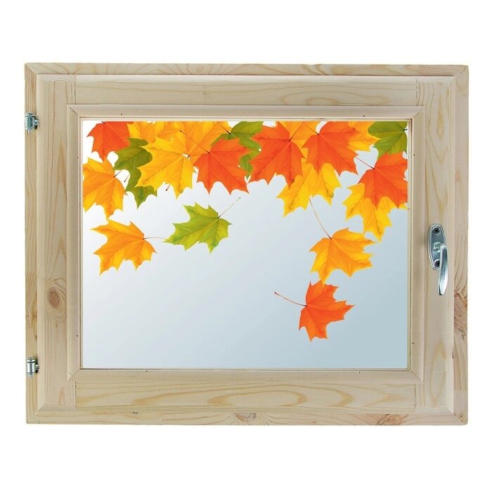 Окно 40х60 см, "Осенние краски", однокамерный стеклопакет, хвоя от компании Интернет-гипермаркет «MALL24» - фото 1