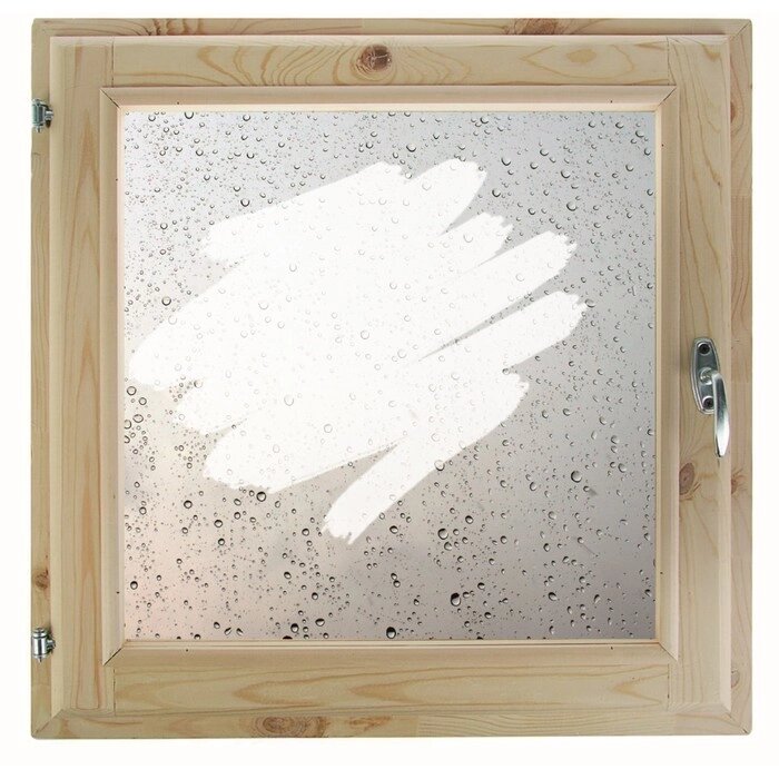 Окно 50х60 см, "Капли на стекле", однокамерный стеклопакет, уплотнитель, хвоя от компании Интернет-гипермаркет «MALL24» - фото 1