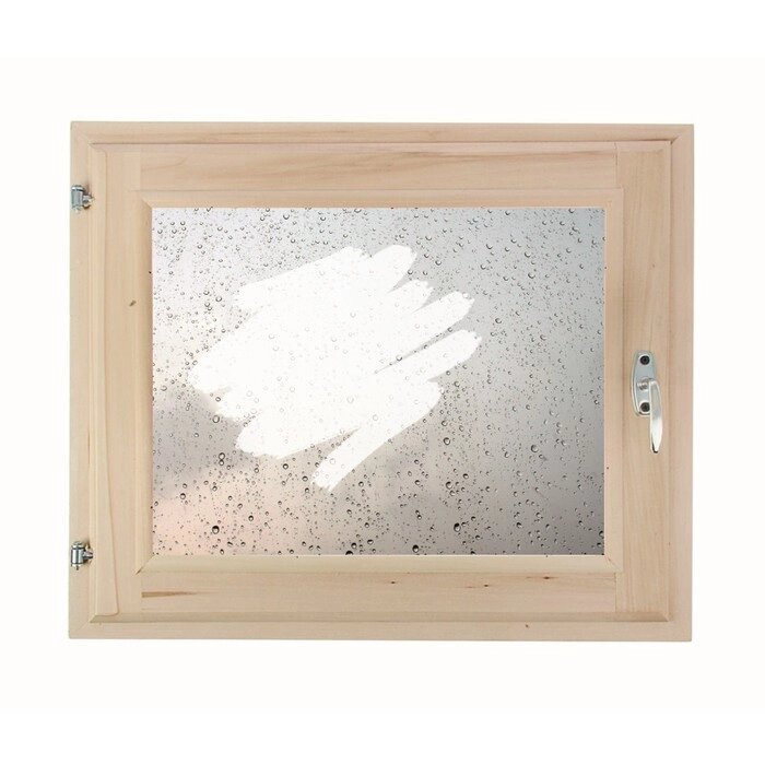 Окно 50х60 см, "Капли на стекле", однокамерный стеклопакет, уплотнитель от компании Интернет-гипермаркет «MALL24» - фото 1