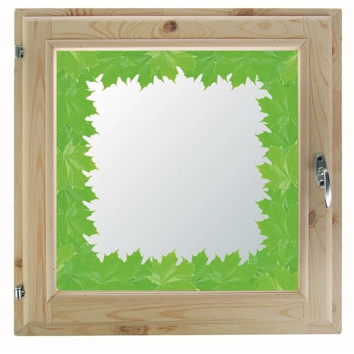 Окно 50х60 см, "Кленовые листья", однокамерный стеклопакет, уплотнитель, хвоя от компании Интернет-гипермаркет «MALL24» - фото 1